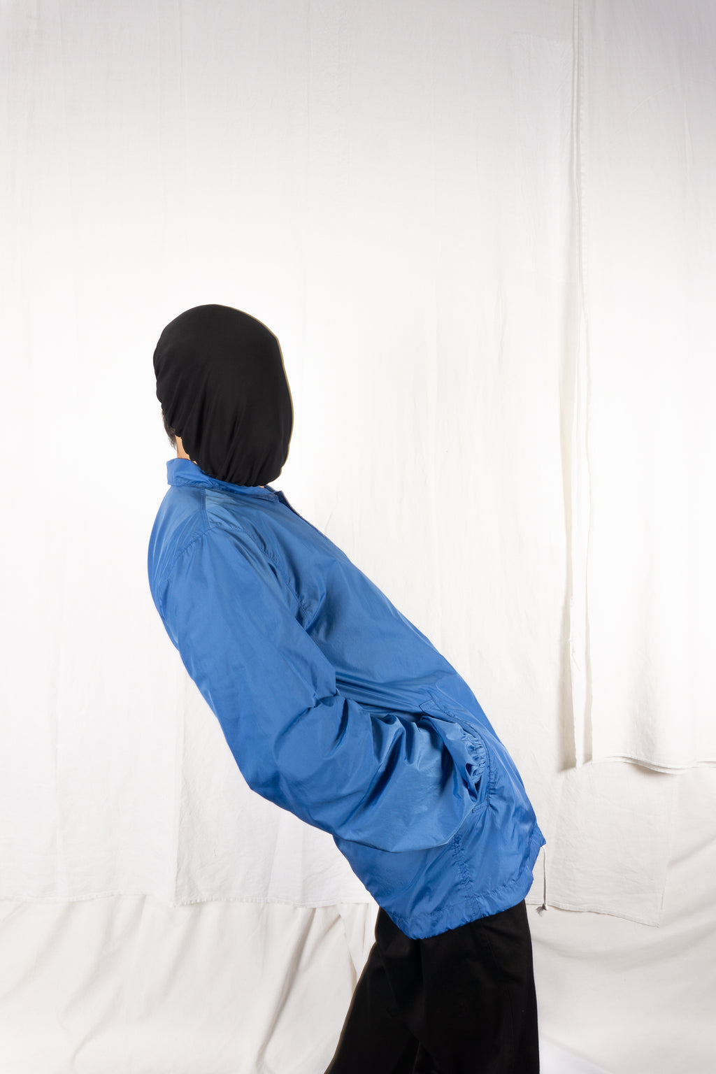 Comme des Garçons SHIRT SS21 x Yue Minjun nylon jacket – print detail | Recente Studio