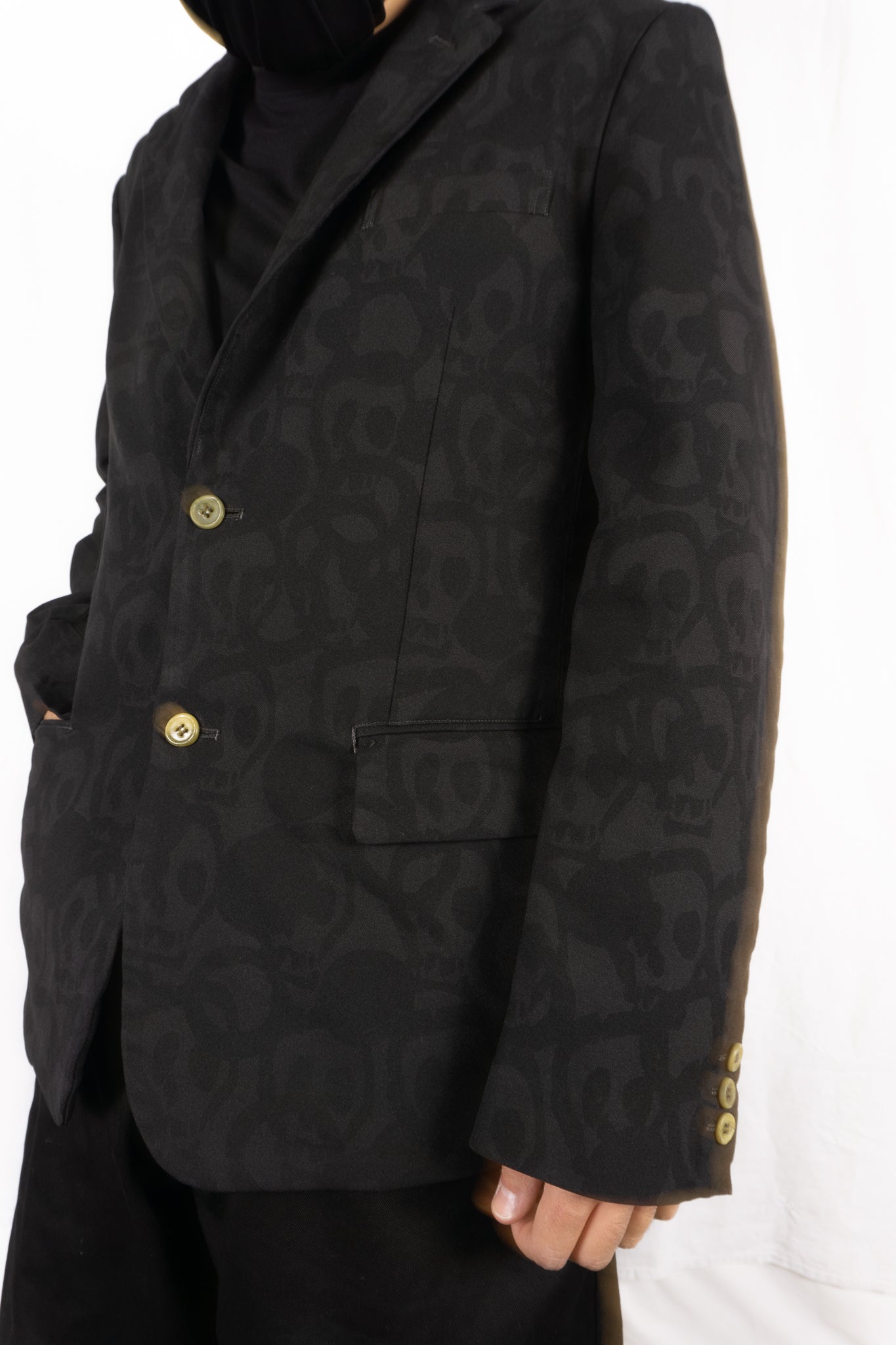 Comme des Garçons Homme Plus S/S 2011 skull printed jacket – print detail | Recente Studio