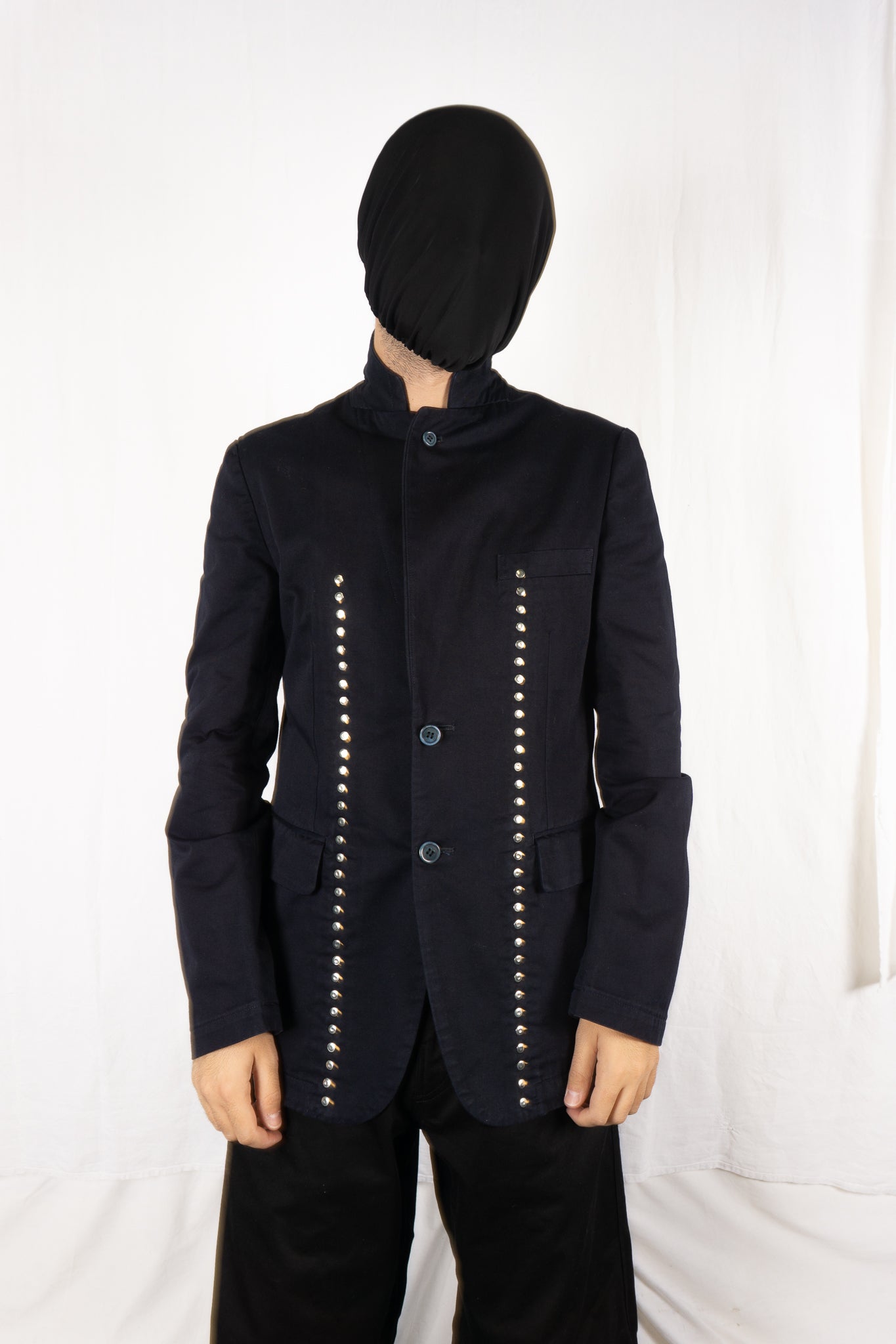 Comme des Garçons Homme Plus Evergreen S/S 2007 studded jacket – front view | Recente Studio
