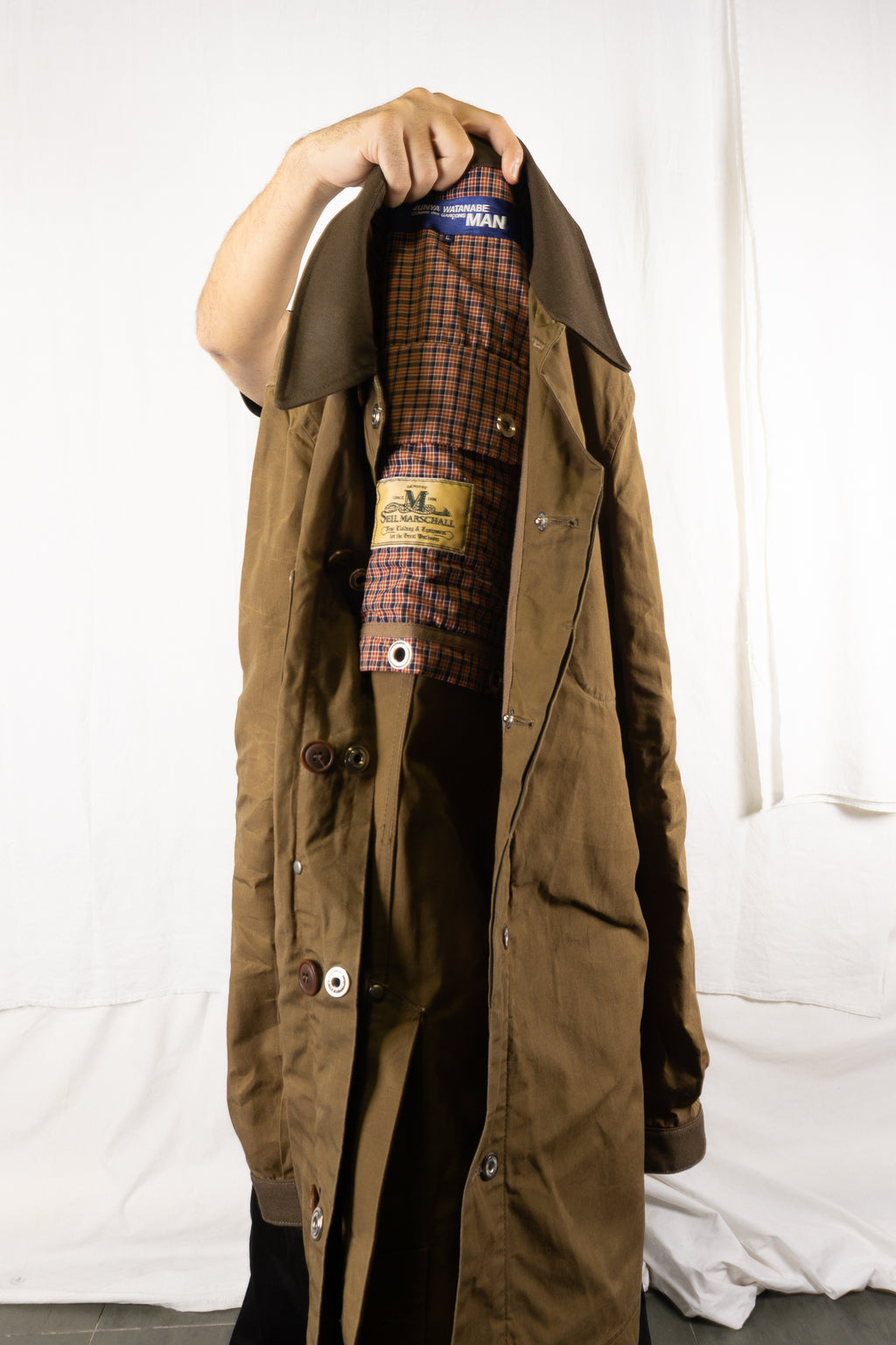 Junya Watanabe Man x Seil Marschall SS14 reversible coat – print detail | Recente Studio