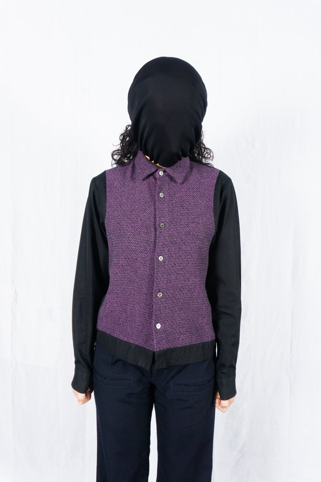 tricot Comme des Garçons 1999 wool-cotton shirt – back view | Recente Studio