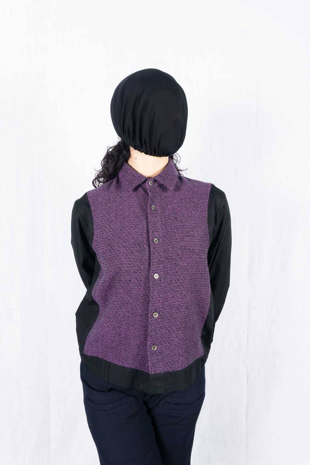 tricot Comme des Garçons 1999 wool-cotton shirt – front view | Recente Studio