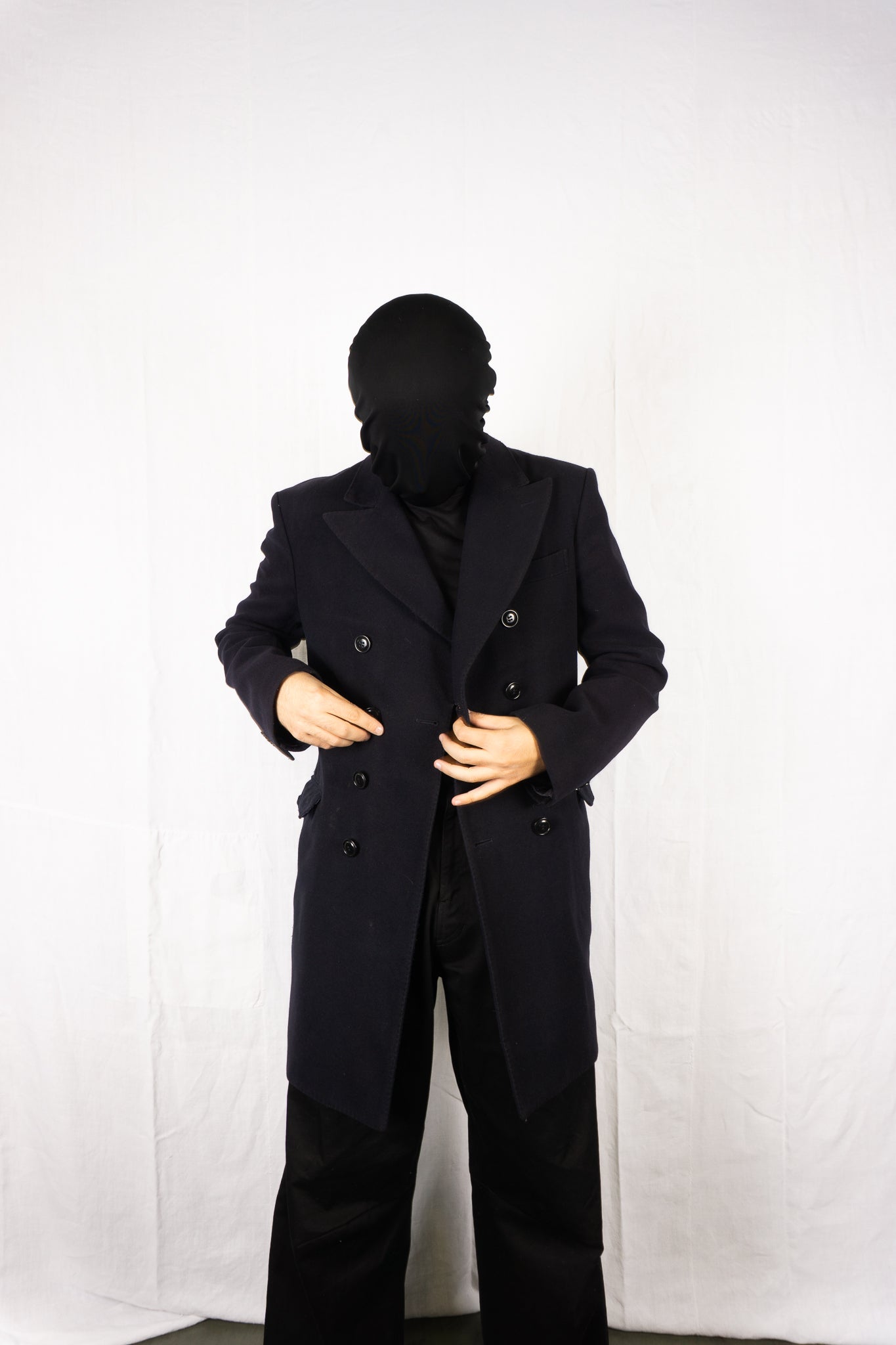 Junya Watanabe Man x Pontetorto A/W 2010 double-breasted coat – side view | Recente Studio