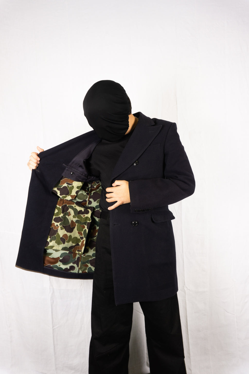 Junya Watanabe Man x Pontetorto AW10 double-breasted coat – back view | Recente Studio