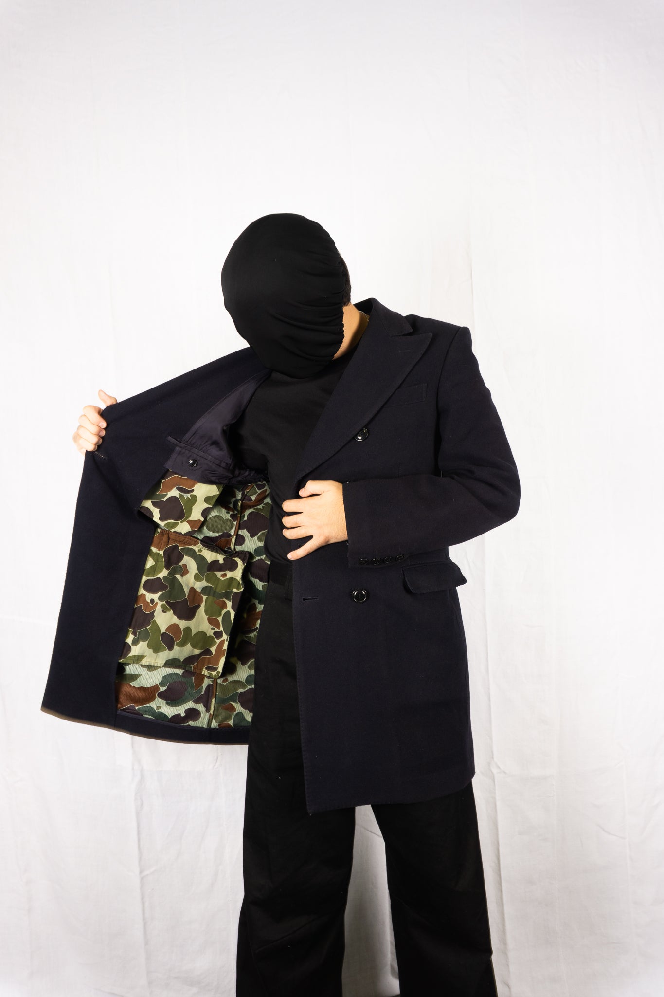 Junya Watanabe Man x Pontetorto AW10 double-breasted coat – back view | Recente Studio