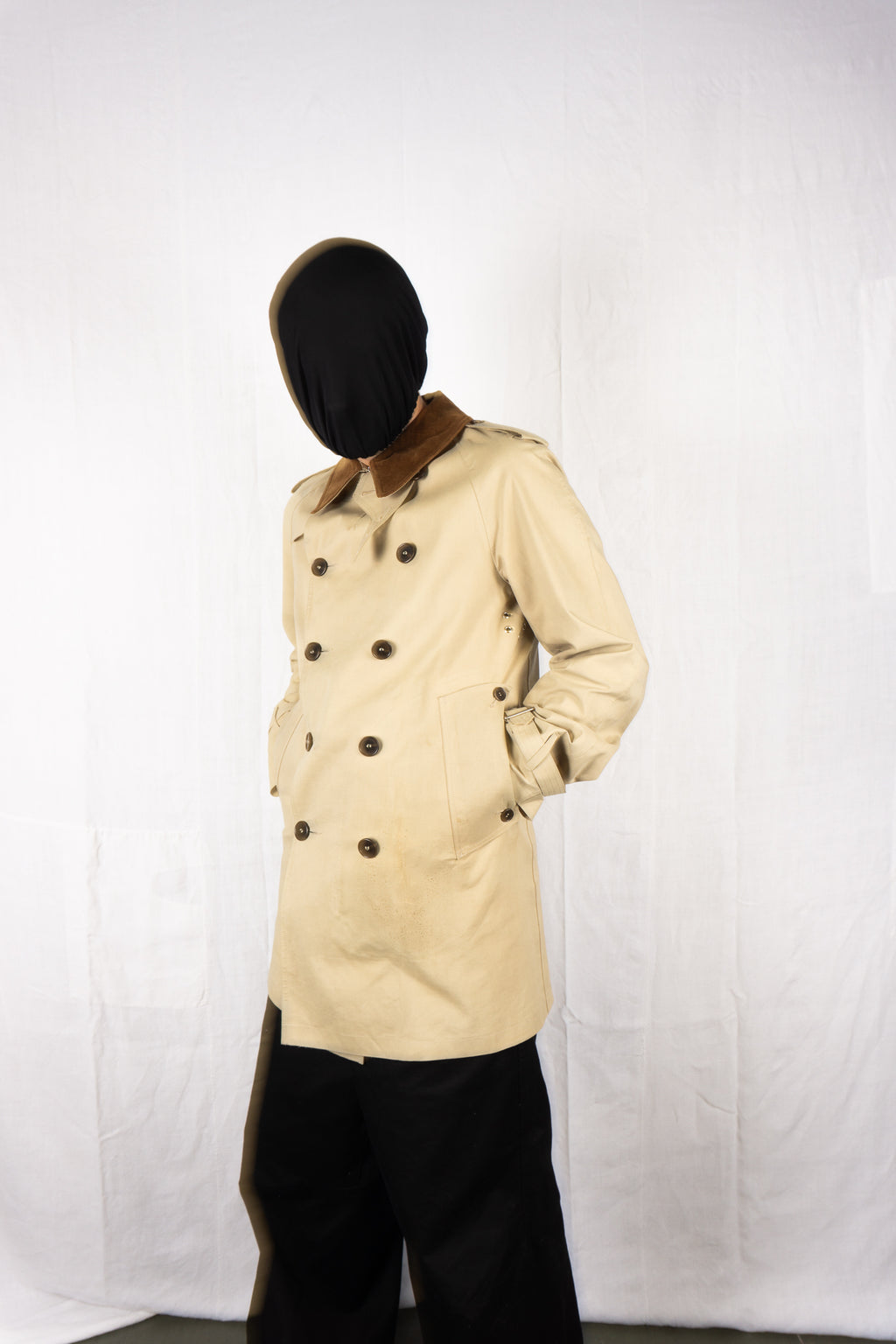 Junya Watanabe Man x Mackintosh S/S 2010 beige trench coat – open front | Recente Studio