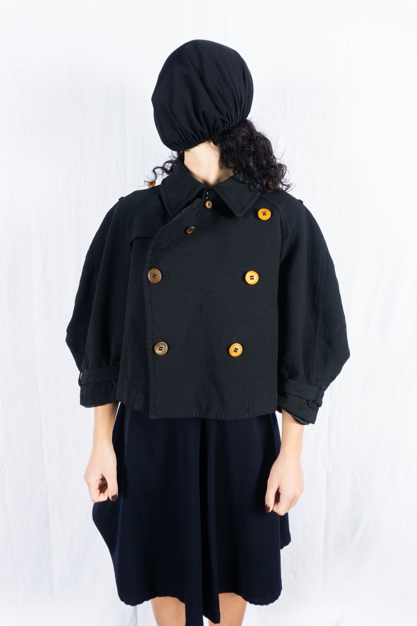 Comme des Garçons A/W 2016 cropped coat – front view | Recente Studio