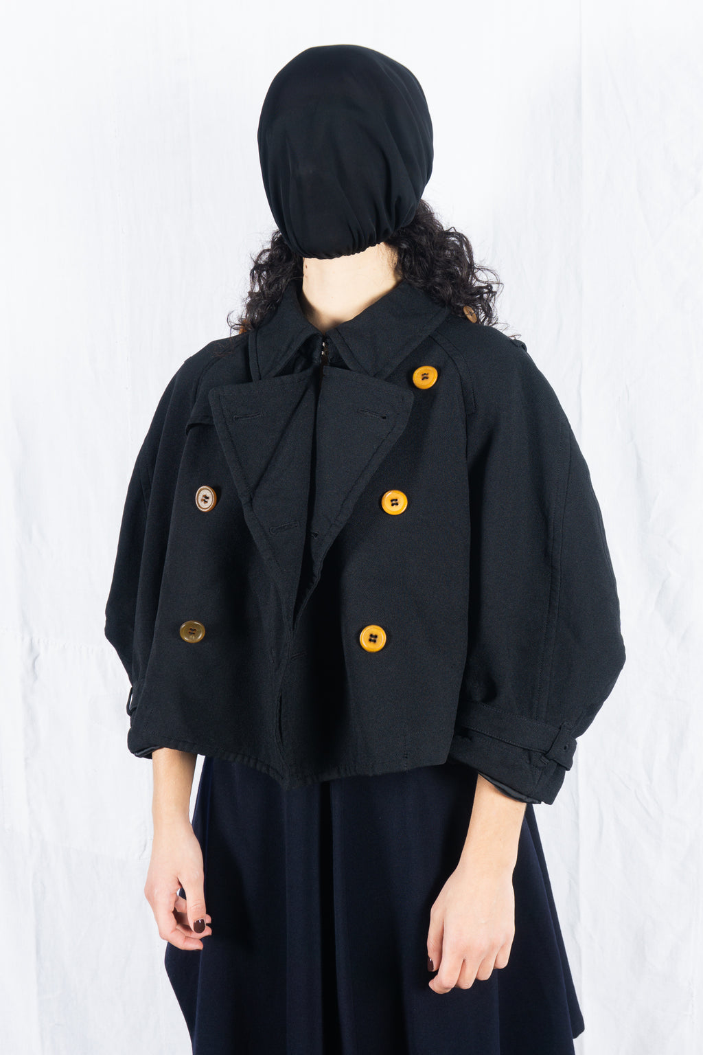 Comme des Garçons AW16 cropped coat – side view | Recente Studio