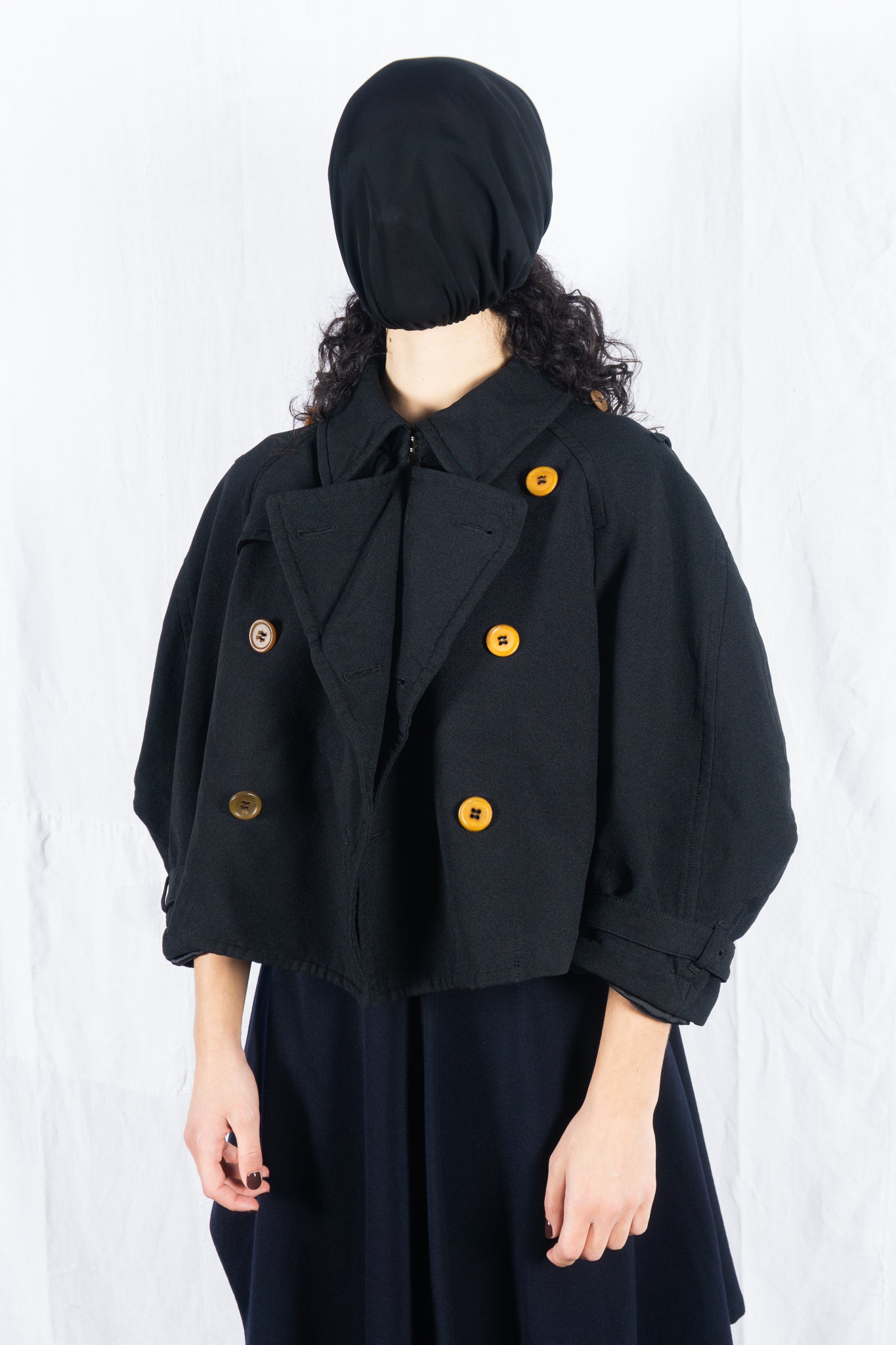 Comme des Garçons AW16 cropped coat – side view | Recente Studio