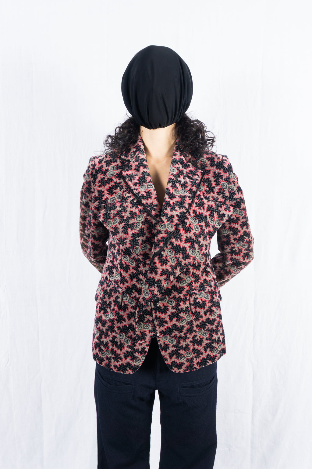Comme des Garçons A/W 2001 printed velvet jacket – front view | Recente Studio