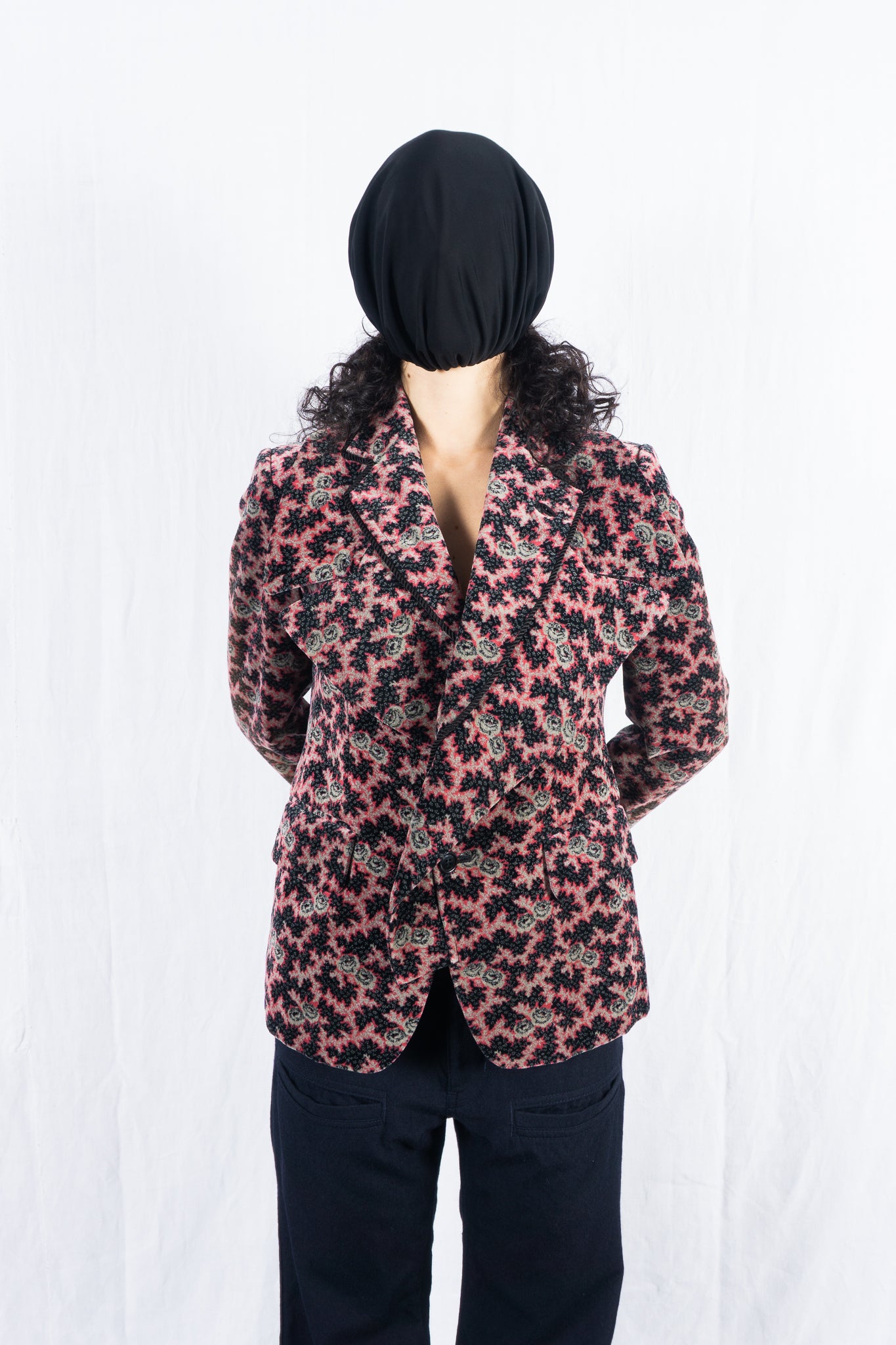 Comme des Garçons A/W 2001 printed velvet jacket – front view | Recente Studio