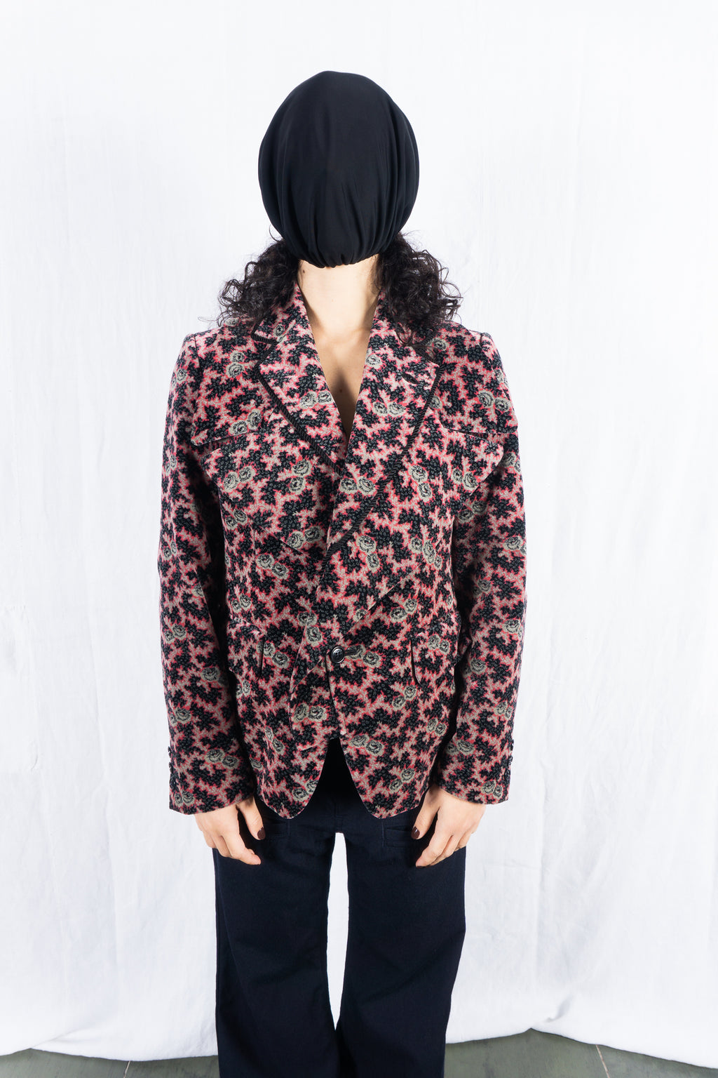 Comme des Garçons A/W 2001 printed velvet jacket – open front | Recente Studio