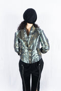 Issey Miyake S/S 2009 printed 3/4 sleeve jacket – front view | Recente Studio