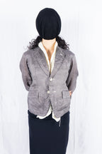 tricot Comme des Garçons S/S 2015 layered linen jacket – back view | Recente Studio