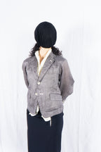 tricot Comme des Garçons S/S 2015 layered linen jacket – front view | Recente Studio