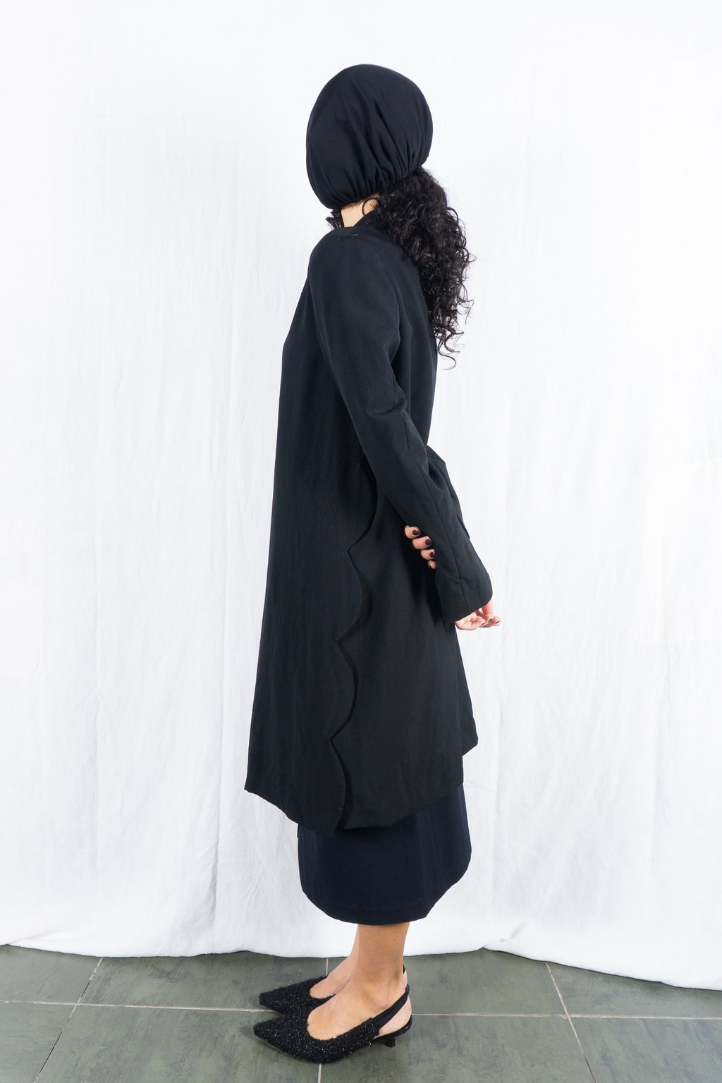 robe de chambre Comme des Garçons 1999 waves coat – collar detail | Recente Studio