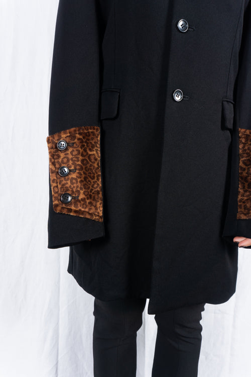 BLACK Comme des Garçons SS15 leopard coat – side view | Recente Studio