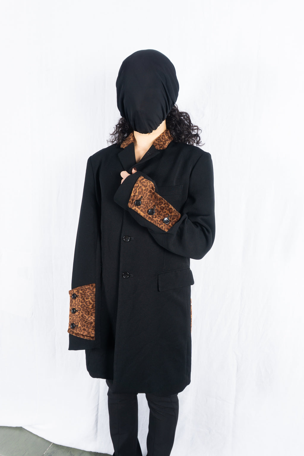 BLACK Comme des Garçons S/S 2015 leopard coat – open front | Recente Studio