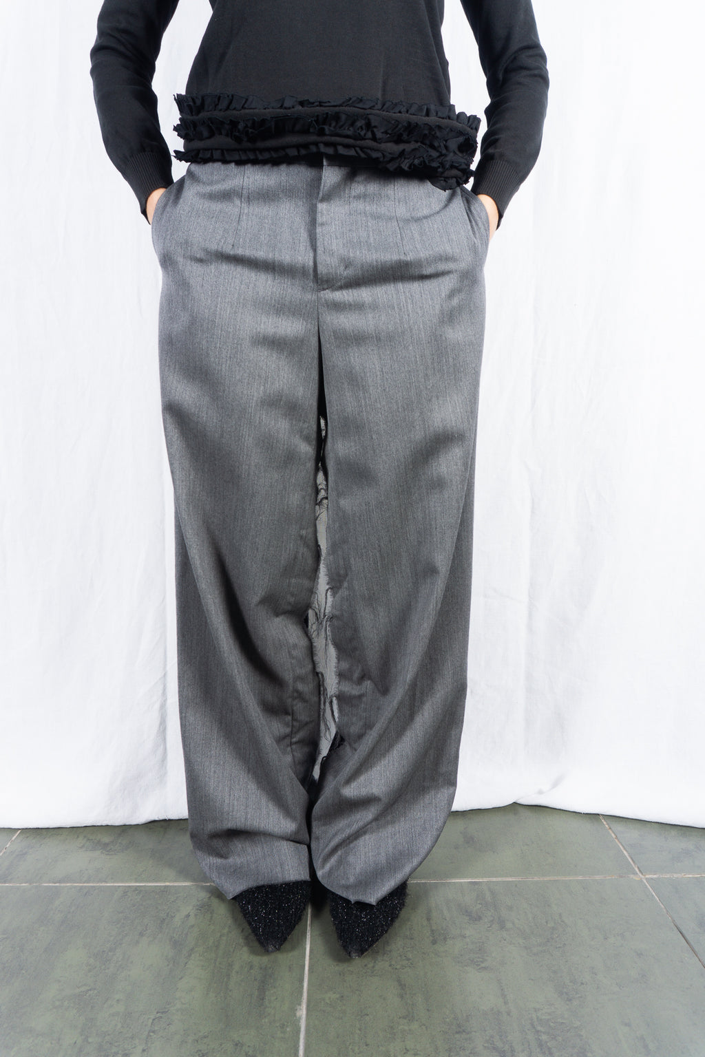 Undercover AW15 wide pants – back view | Recente Studio
