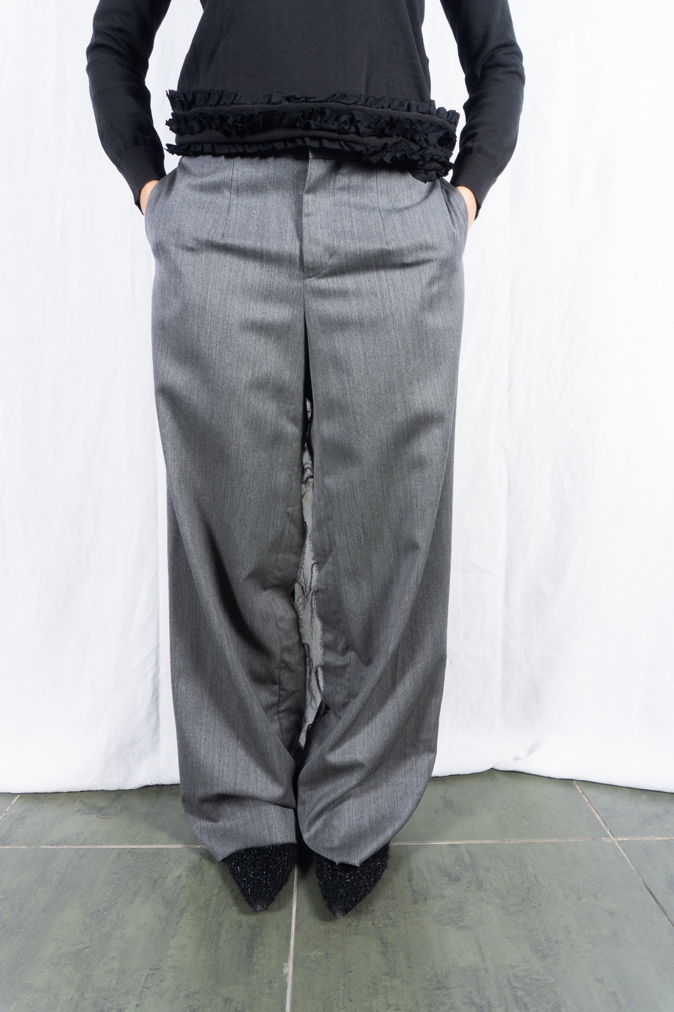 Undercover AW15 wide pants – back view | Recente Studio