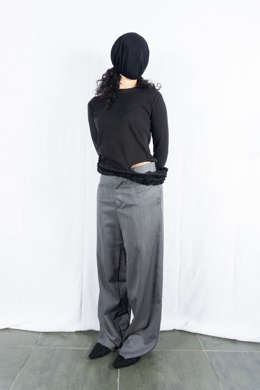 Undercover A/W 2015 wide pants – front view | Recente Studio