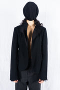 tricot Comme des Garçons A/W 2003 cut fringe jacket – front view | Recente Studio