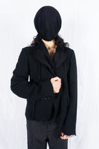 tricot Comme des Garçons AW03 cut fringe jacket – back view | Recente Studio