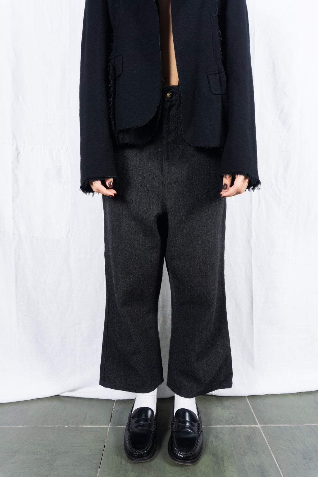 tricot Comme des Garçons A/W 2011 wide pants – front view | Recente Studio
