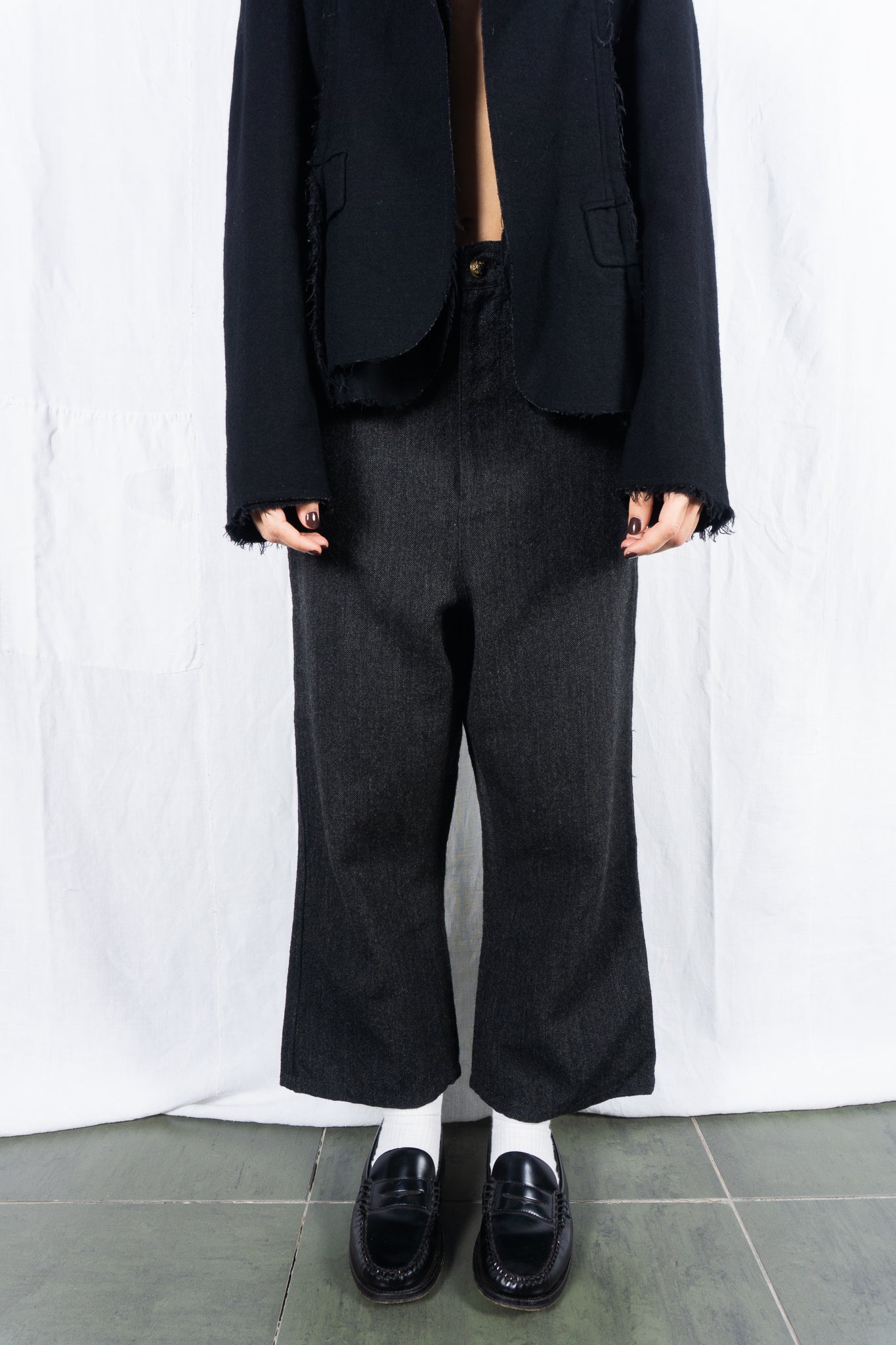 tricot Comme des Garçons A/W 2011 wide pants – front view | Recente Studio