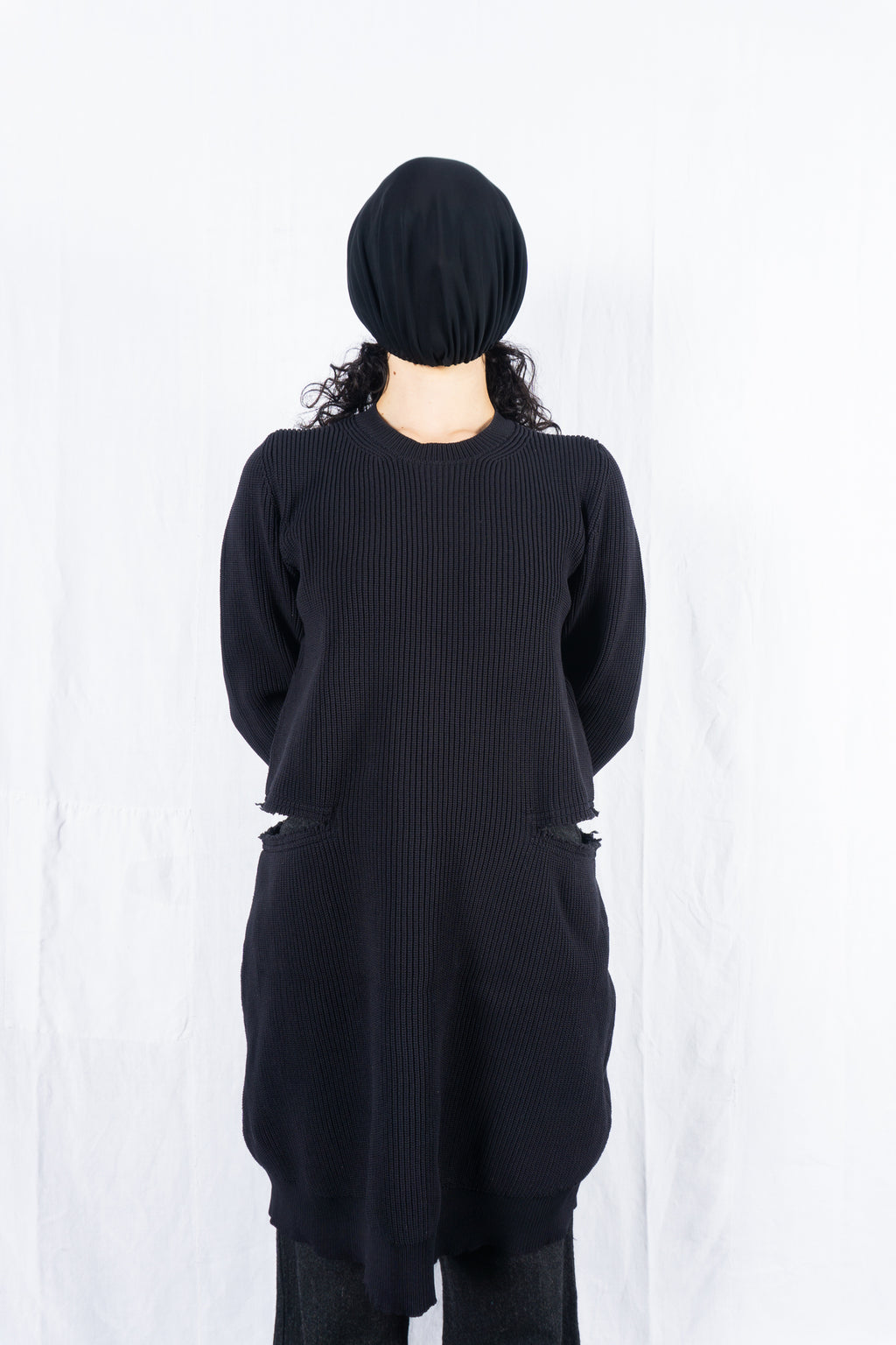 Comme des Garçons S/S 2019 cut-out knitwear – front view | Recente Studio