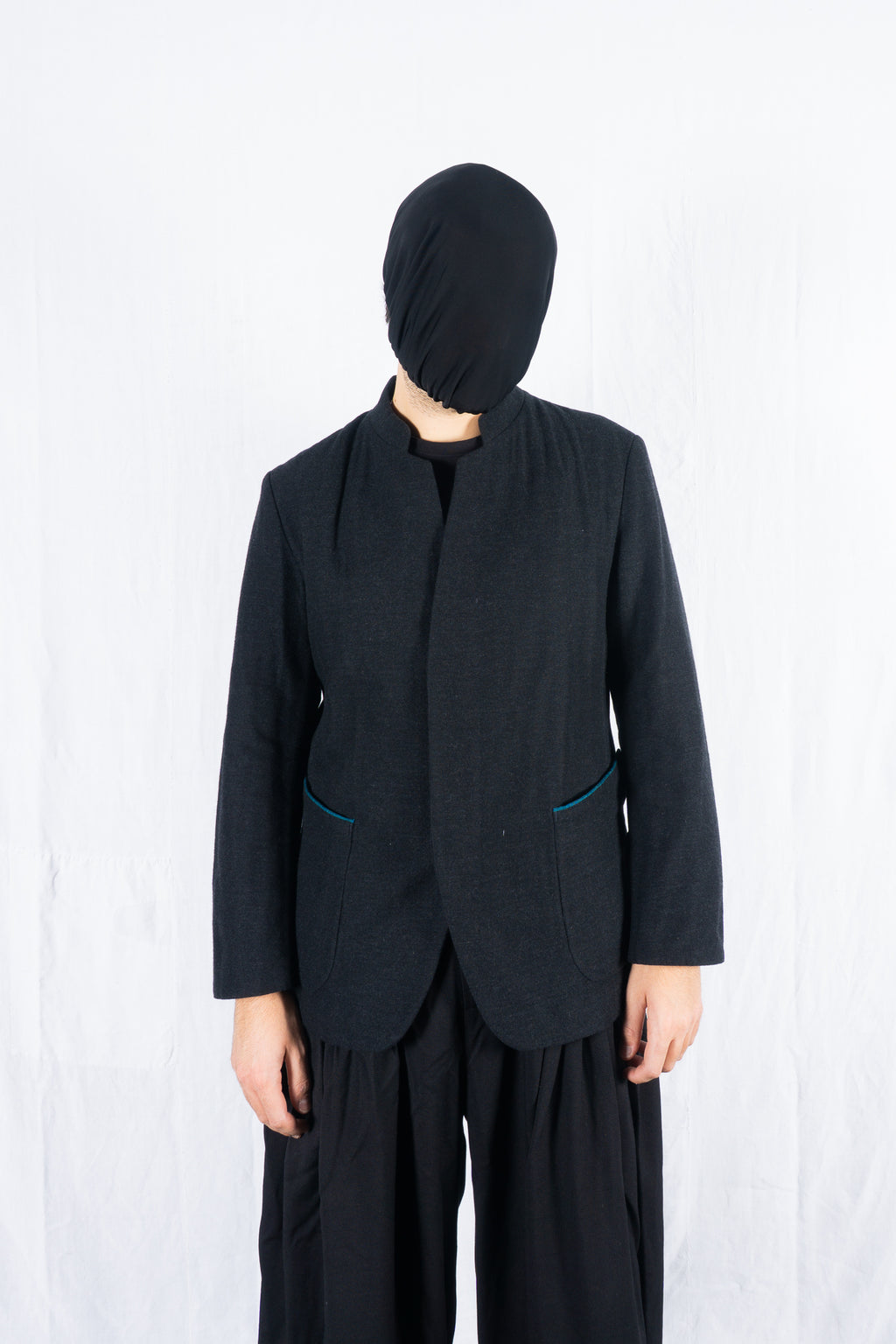 Issey Miyake Men AW20 mao collar jacket – side view | Recente Studio