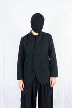 Issey Miyake Men AW20 mao collar jacket – side view | Recente Studio