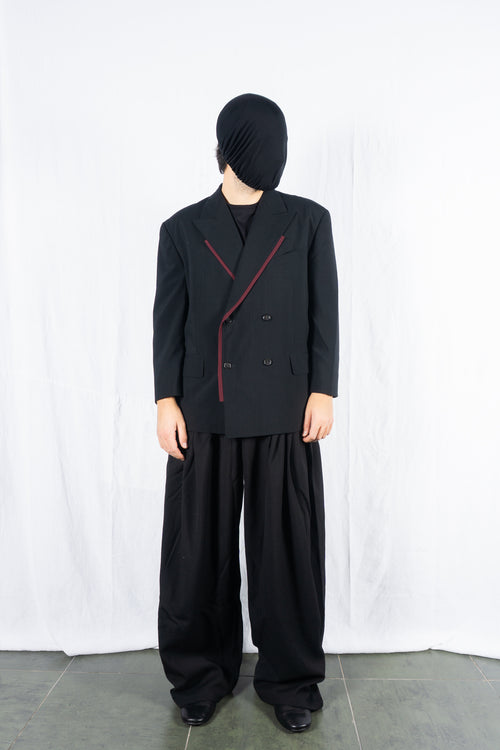 Comme des Garçons Homme Plus S/S 1990 red stripe jacket – front view | Recente Studio