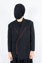 Comme des Garçons Homme Plus S/S 1990 red stripe jacket – side view | Recente Studio