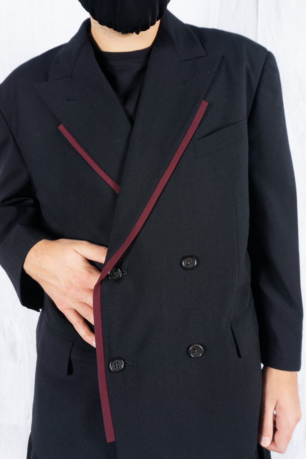 Comme des Garçons Homme Plus SS90 red stripe jacket – back view | Recente Studio
