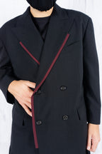 Comme des Garçons Homme Plus SS90 red stripe jacket – back view | Recente Studio