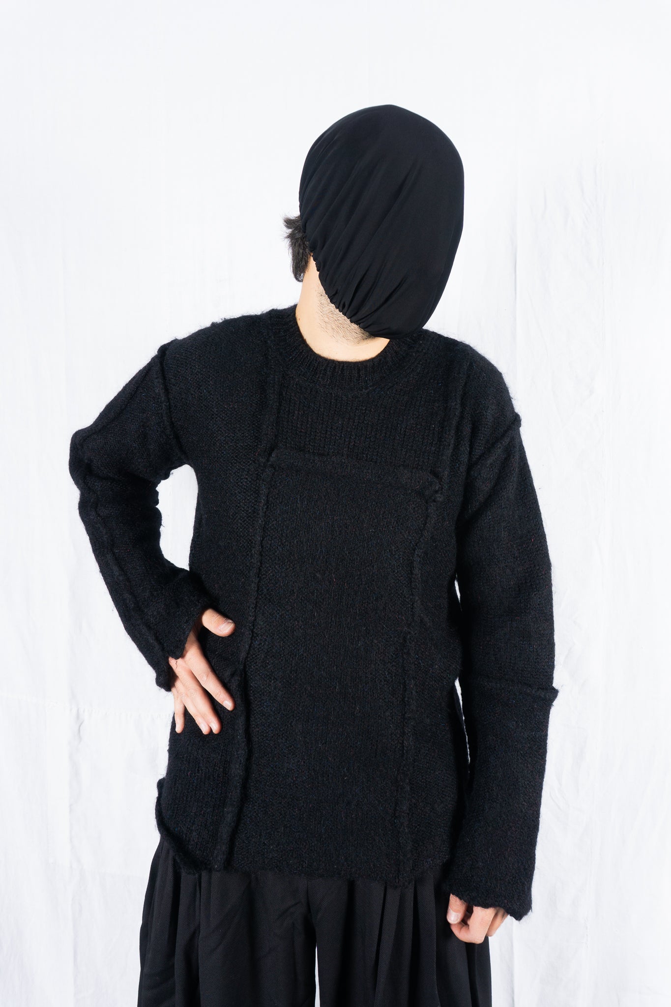 Yohji Yamamoto Pour Homme AW10 deconstructed sweater – side view | Recente Studio