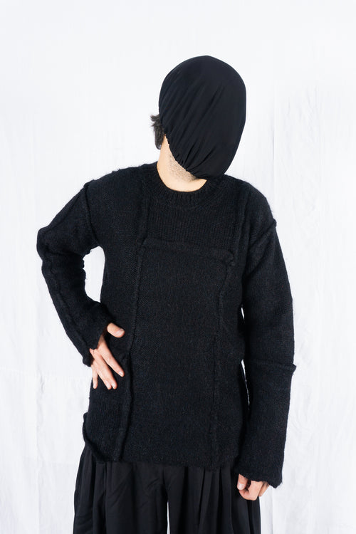 Yohji Yamamoto Pour Homme AW10 deconstructed sweater – side view | Recente Studio