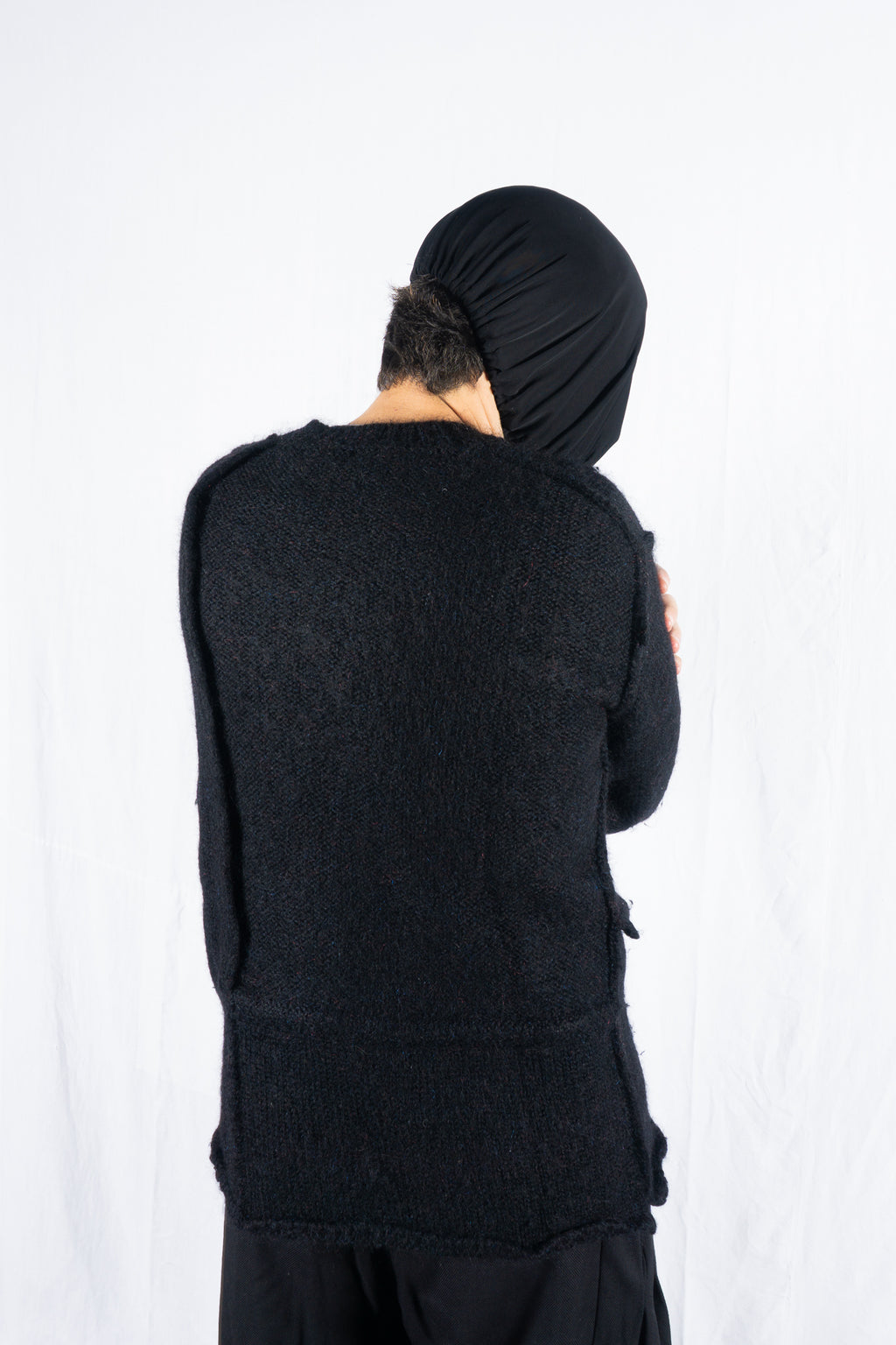 Yohji Yamamoto Pour Homme AW10 deconstructed sweater – back view | Recente Studio
