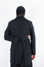 Comme des Garçons Homme Plus SS20 long deconstructed jacket – back view | Recente Studio