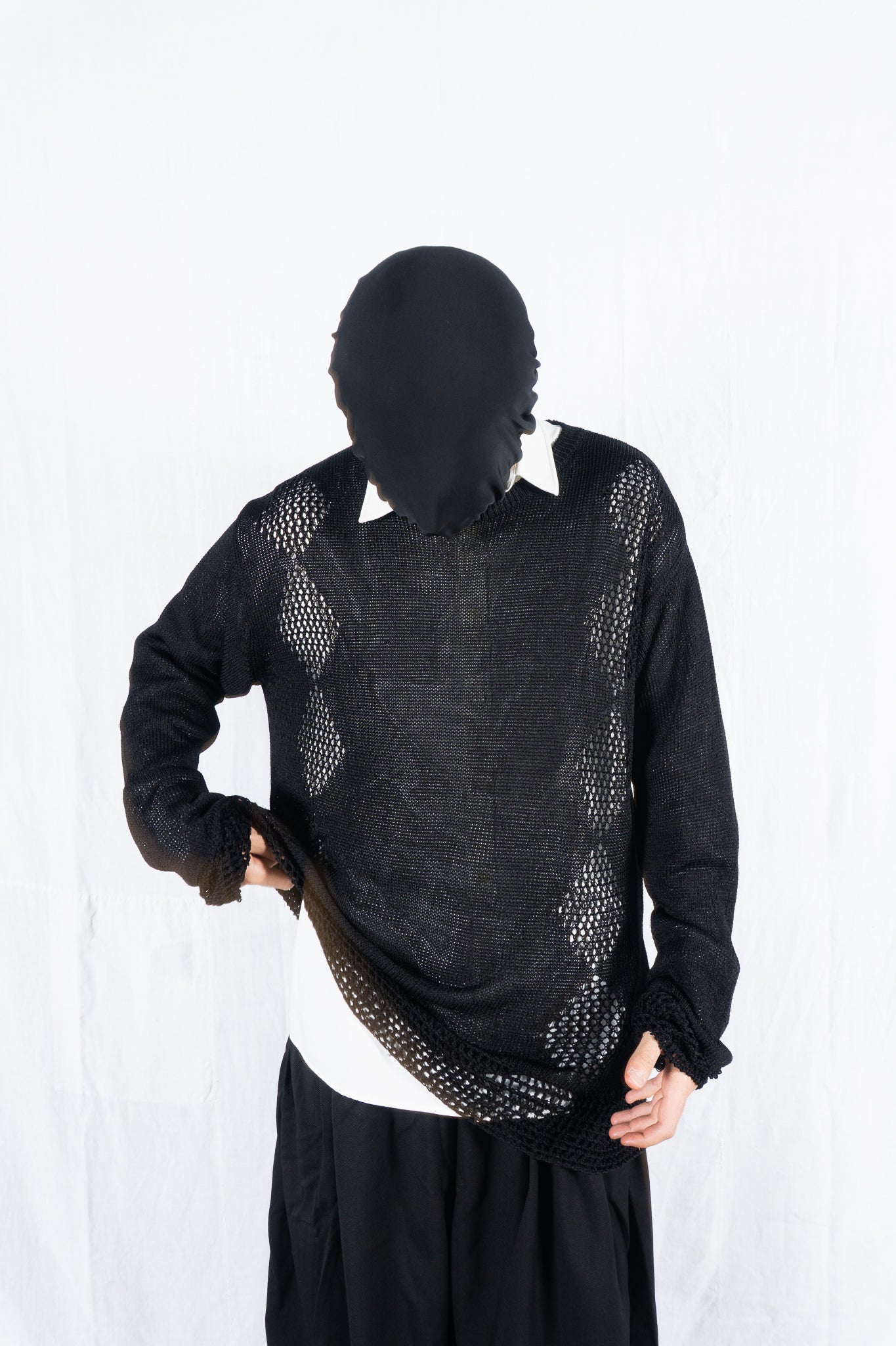 Yohji Yamamoto Pour Homme SS04 long knit – back view | Recente Studio