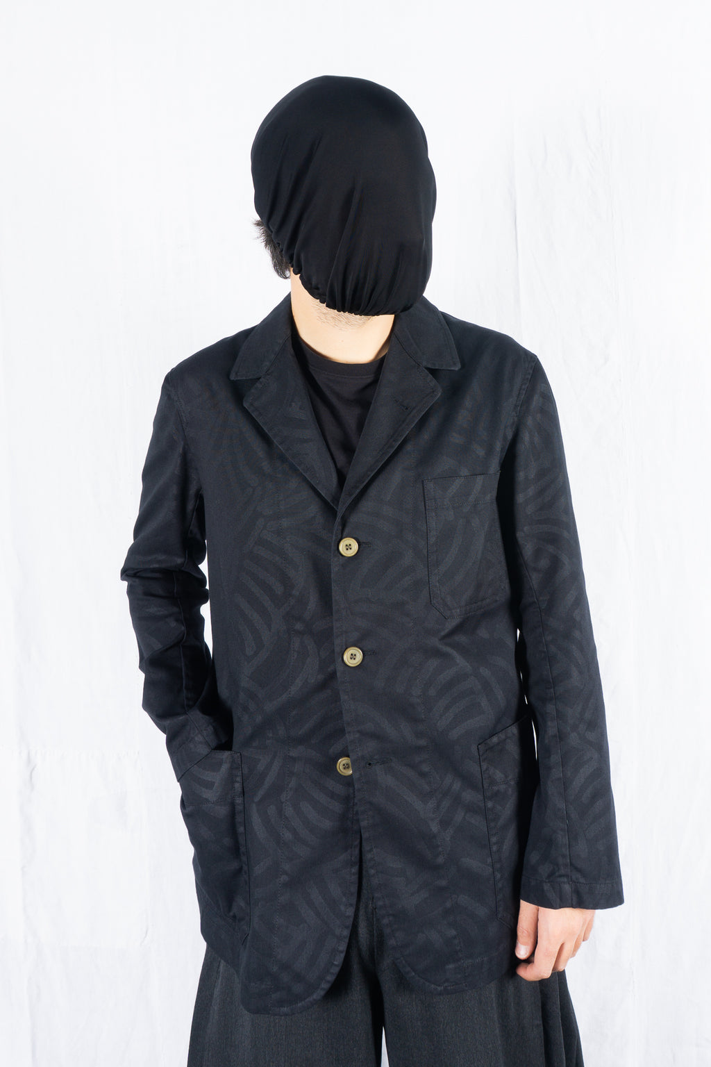 Comme des Garçons SHIRT 2010s acetate print jacket – front view | Recente Studio