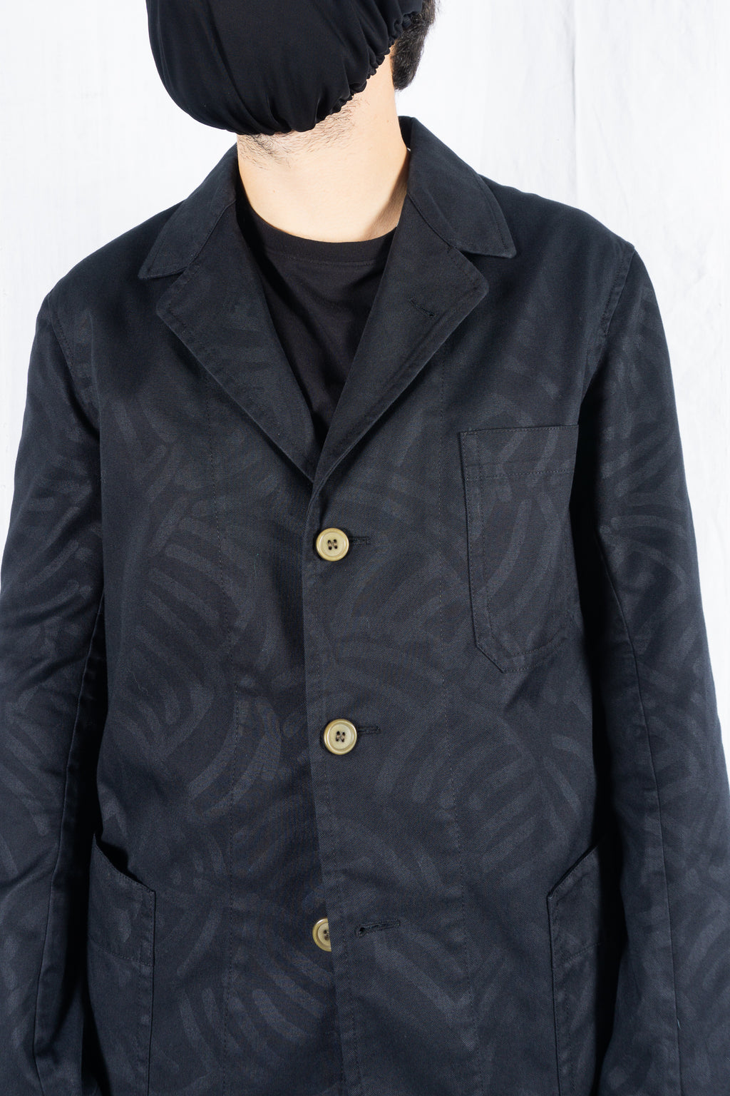 Comme des Garçons SHIRT 2010s acetate print jacket – back view | Recente Studio