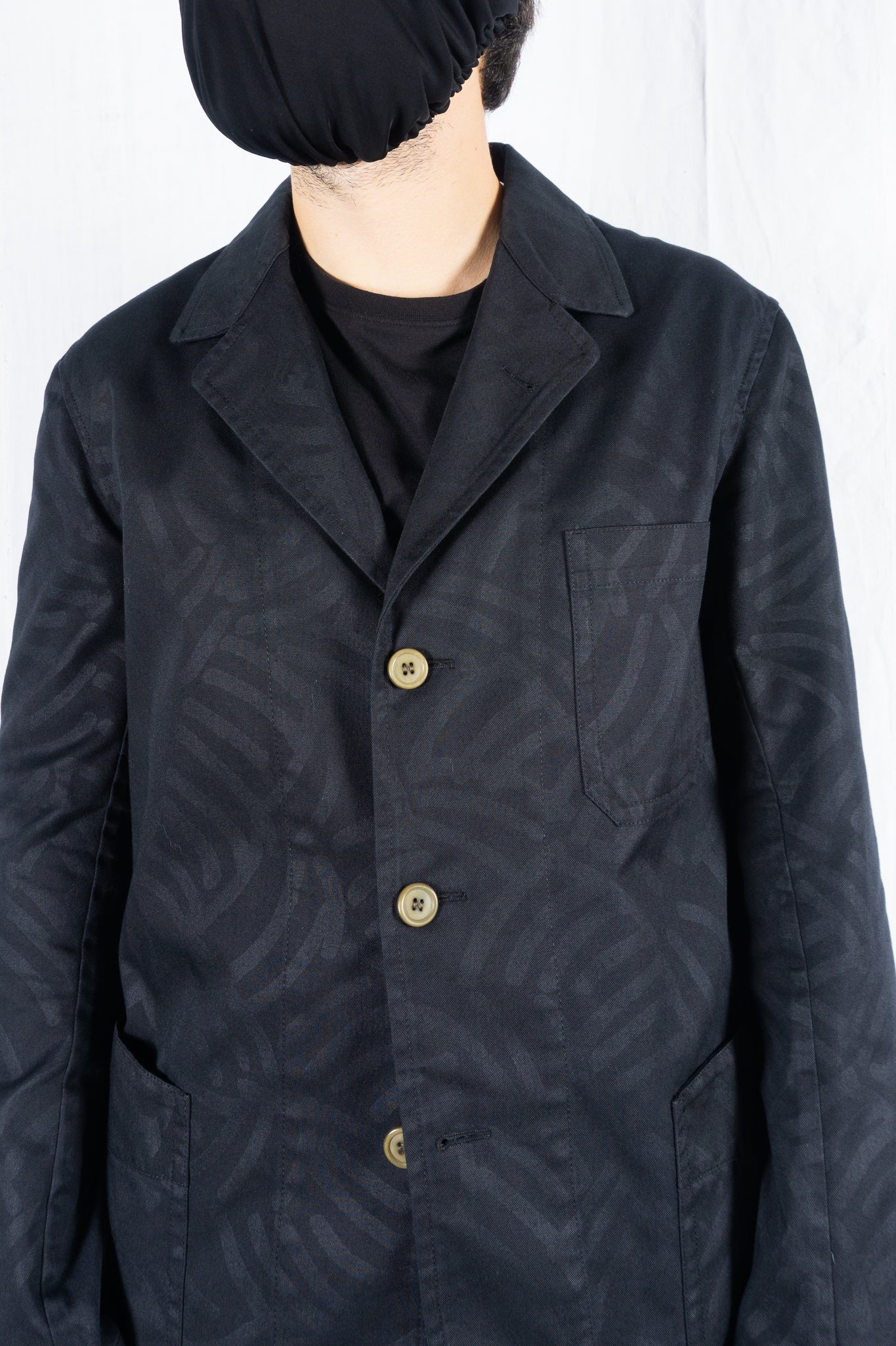 Comme des Garçons SHIRT 2010s acetate print jacket – back view | Recente Studio