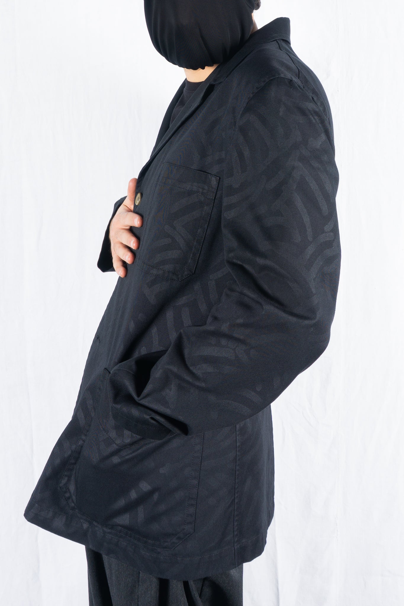 Comme des Garçons SHIRT 2010s acetate print jacket – open front | Recente Studio