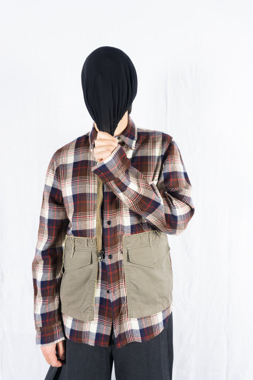 Junya Watanabe Man AW06 checked military shirt – side view | Recente Studio