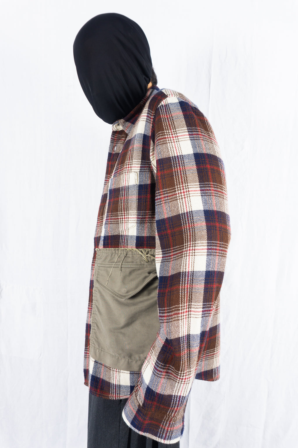 Junya Watanabe Man AW06 checked military shirt – insert detail | Recente Studio