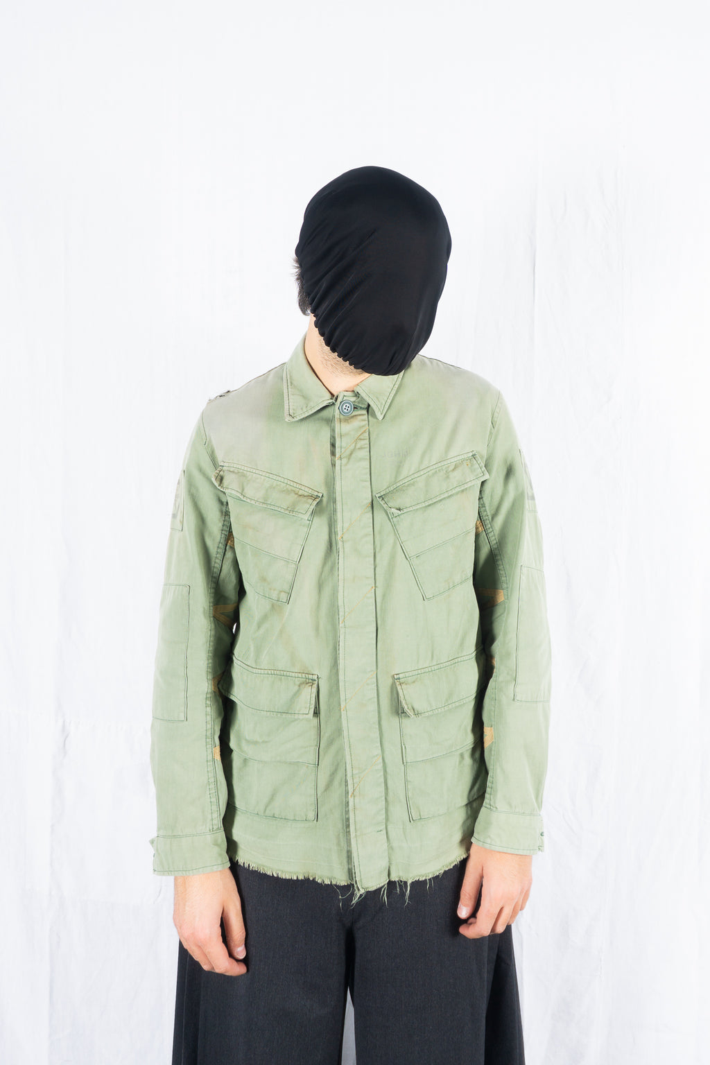John Undercover 1960s–2014 military fatigue jacket – front view | Recente Studio