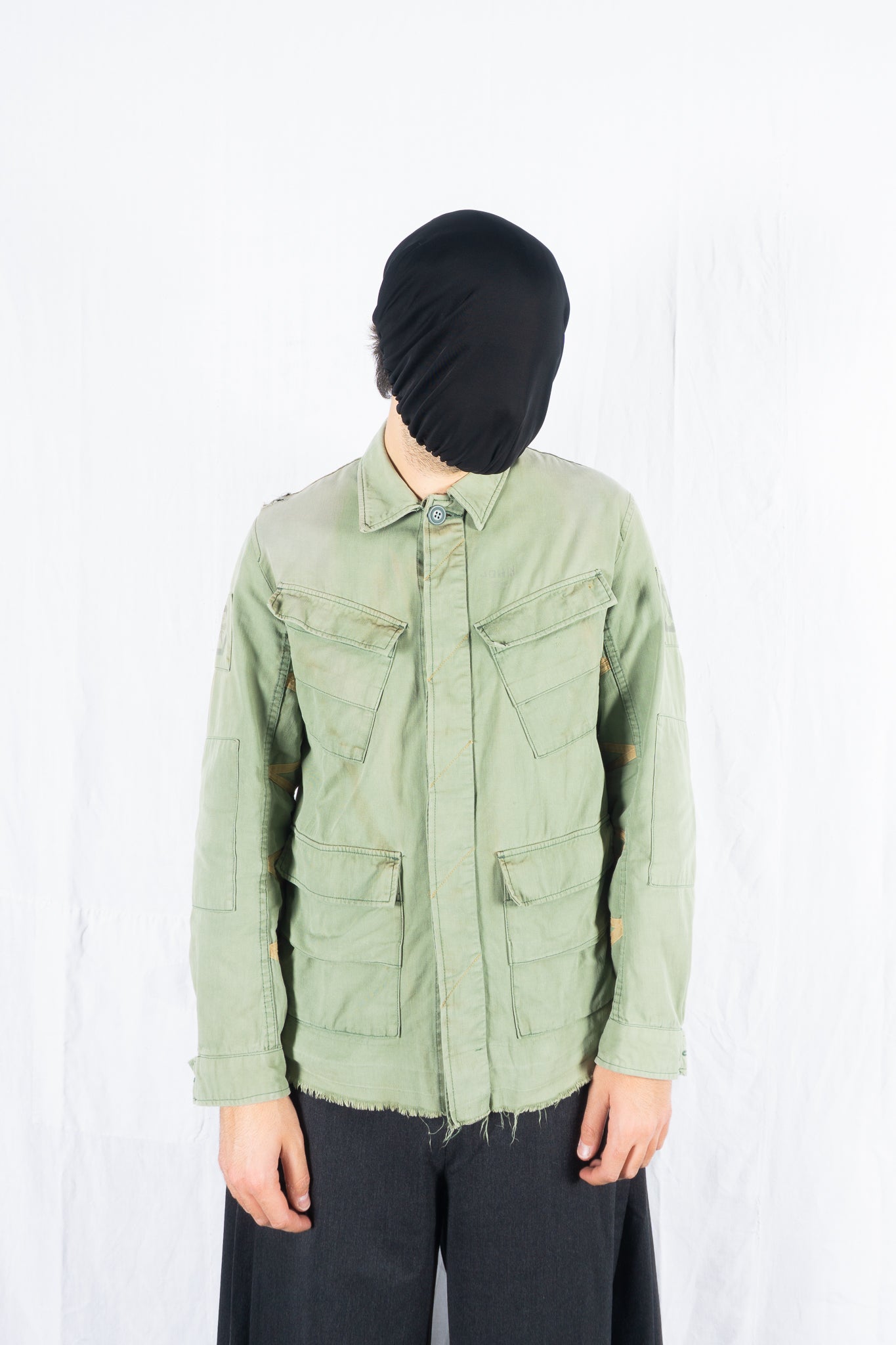 John Undercover 1960s–2014 military fatigue jacket – front view | Recente Studio