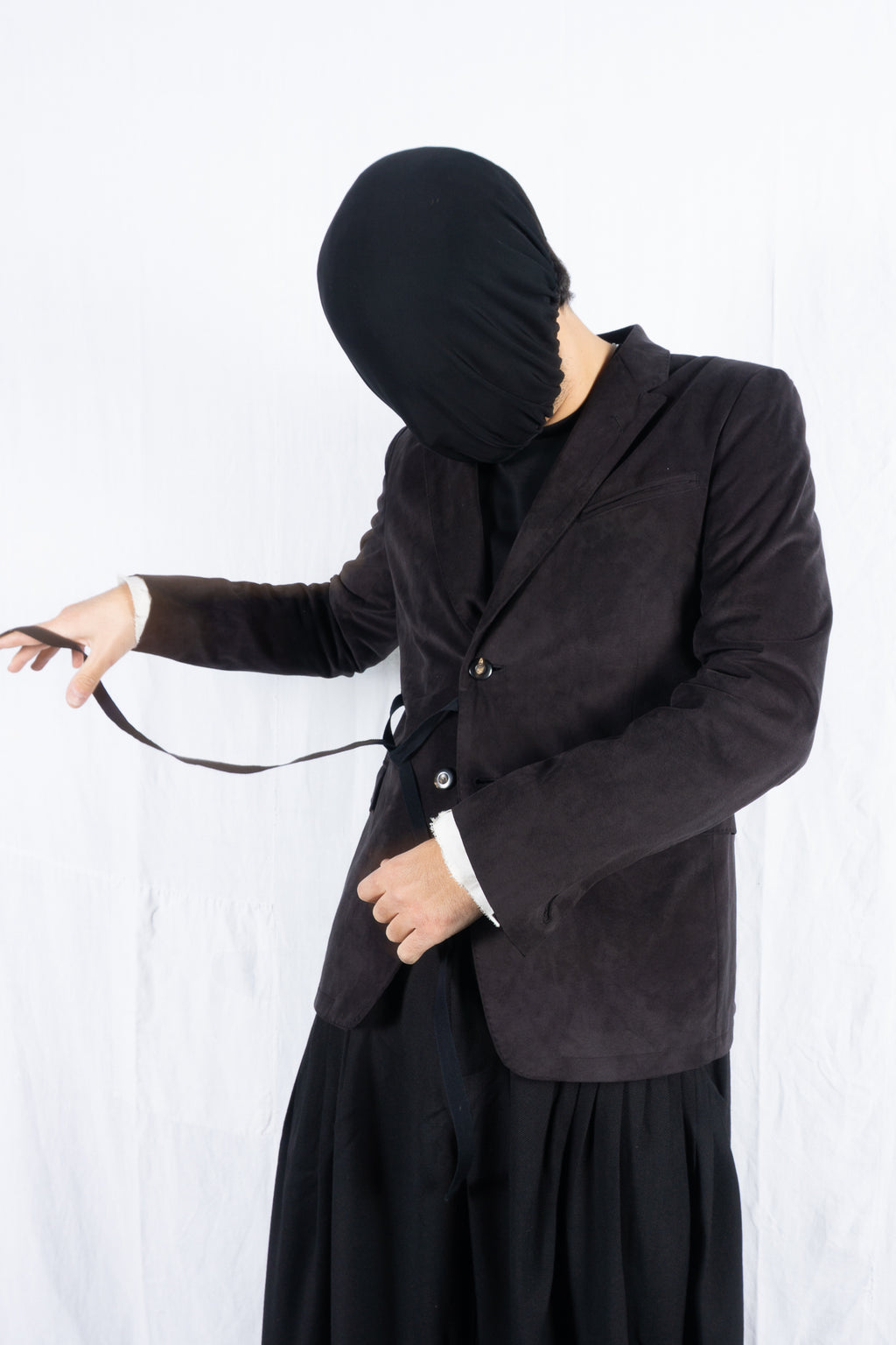 Maison Mihara Yasuhiro 2010s velvet jacket – side view | Recente Studio